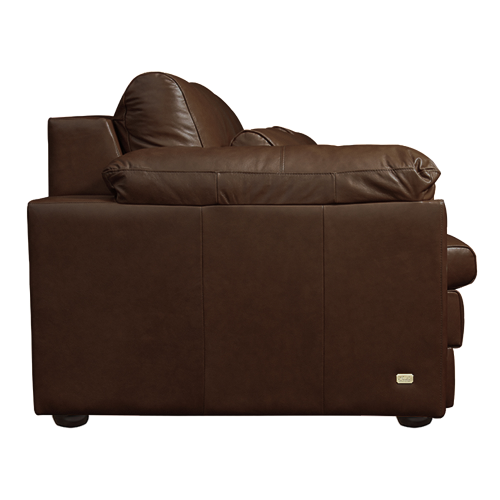 Sofá Decorativo Piece Bipartido Retrátil Sala de Estar 250cm Couro Caramelo G58 - Gran Belo