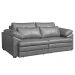 Sofá Decorativo Piece Bipartido Retrátil Sala de Estar 250cm Couro Cinza G58 - Gran Belo