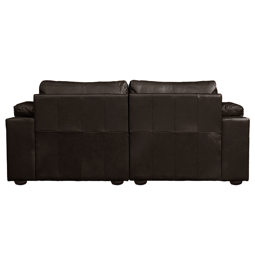 Sofá Decorativo Piece Bipartido Retrátil Sala de Estar 250cm Couro Marrom G58 - Gran Belo
