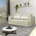 Sofá Decorativo Piece Bipartido Retrátil Sala de Estar 250cm Couro Tiza G58 - Gran Belo