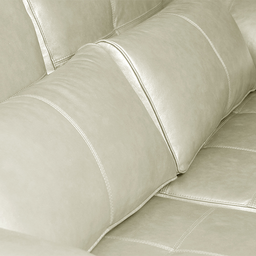 Sofá Decorativo Piece Bipartido Retrátil Sala de Estar 250cm Couro Tiza G58 - Gran Belo