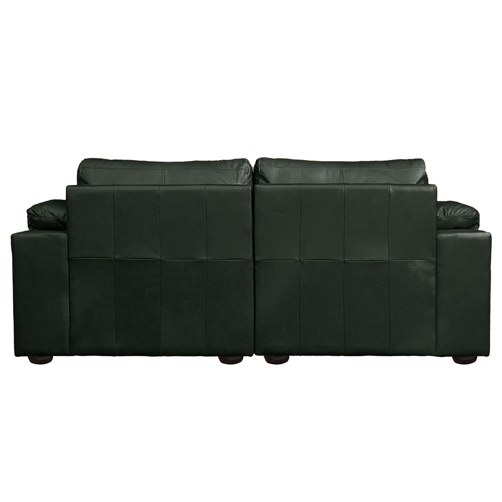 Sofá Decorativo Piece Bipartido Retrátil Sala de Estar 250cm Couro Verde G58 - Gran Belo