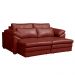 Sofá Decorativo Piece Bipartido Retrátil Sala de Estar 250cm Couro Vermelho G58 - Gran Belo