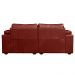 Sofá Decorativo Piece Bipartido Retrátil Sala de Estar 250cm Couro Vermelho G58 - Gran Belo