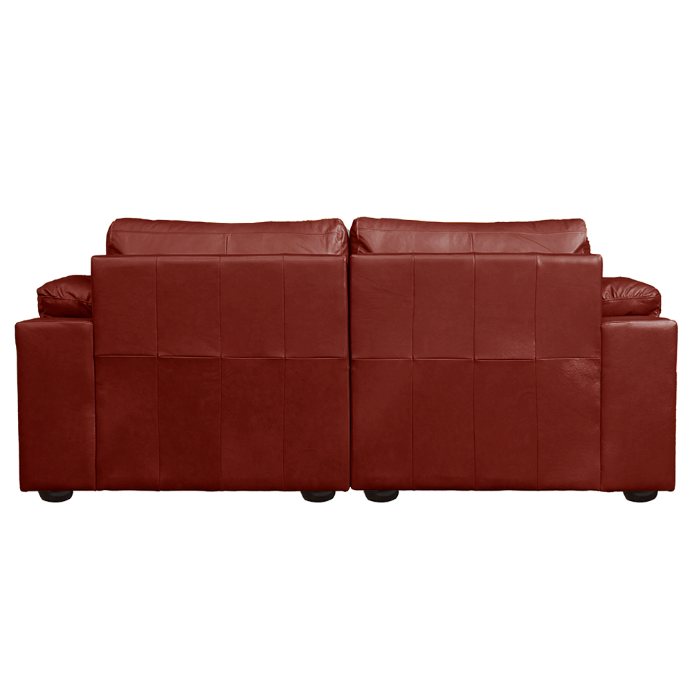 Sofá Decorativo Piece Bipartido Retrátil Sala de Estar 250cm Couro Vermelho G58 - Gran Belo