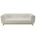 Sofá Decorativo Sala de Estar 180cm Rocket 2 Lugares Base Madeira Boucle Off White G45 - Gran Belo