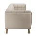 Sofá Decorativo Sala de Estar 180cm Rocket 2 Lugares Base Madeira Linho Off White G45 - Gran Belo
