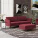 Sofá Decorativo Sala de Estar 190cm Olívia Suede Bordô G52 - Gran Belo