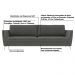 Sofá Decorativo Sala de Estar 190cm Olívia Suede Grafite G52 - Gran Belo
