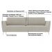 Sofá Decorativo Sala de Estar 210cm Olívia Suede Bege G52 - Gran Belo