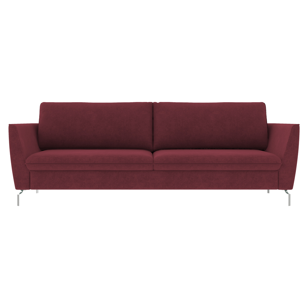 Sofá Decorativo Sala de Estar 210cm Olívia Suede Bordô G52 - Gran Belo