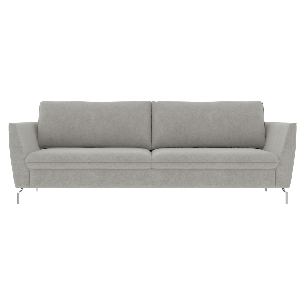 Sofá Decorativo Sala de Estar 210cm Olívia Suede Cinza G52 - Gran Belo