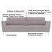 Sofá Decorativo Sala de Estar 210cm Olívia Suede Rosê G52 - Gran Belo