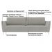 Sofá Decorativo Sala de Estar 230cm Olívia Suede Cinza G52 - Gran Belo