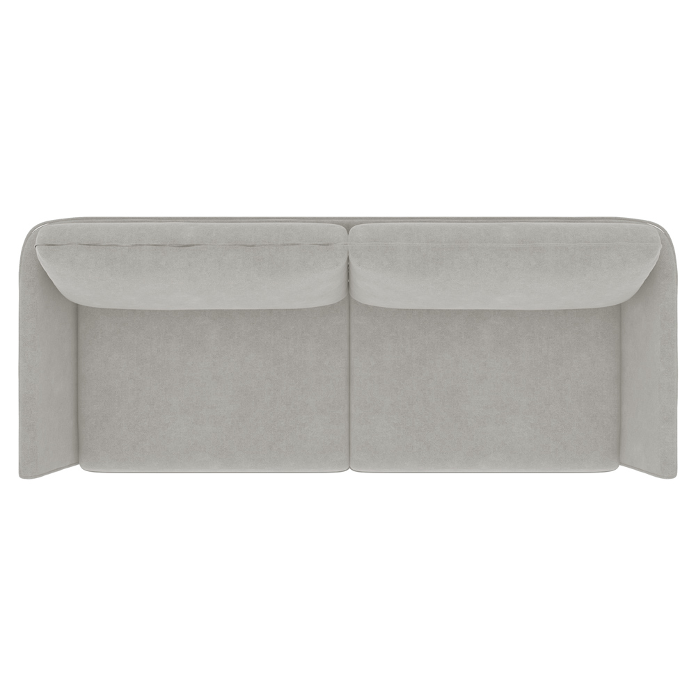 Sofá Decorativo Sala de Estar 230cm Olívia Suede Cinza G52 - Gran Belo