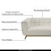 Sofá Decorativo Sala de Estar 240cm Rocket 3 Lugares Base Madeira Boucle Off White G45 - Gran Belo