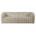 Sofá Decorativo Sala de Estar 252cm Adam 3 Lugares Boucle Bege G45 - Gran Belo