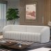 Sofá Decorativo Sala de Estar 252cm Adam 3 Lugares Boucle Branco G45 - Gran Belo