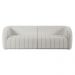 Sofá Decorativo Sala de Estar 252cm Adam 3 Lugares Boucle Branco G45 - Gran Belo