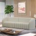 Sofá Decorativo Sala de Estar 252cm Adam 3 Lugares Boucle Off White G45 - Gran Belo