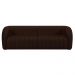 Sofá Decorativo Sala de Estar 252cm Adam 3 Lugares PU Marrom G45 - Gran Belo