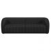 Sofá Decorativo Sala de Estar 252cm Adam 3 Lugares PU Preto G45 - Gran Belo