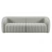 Sofá Decorativo Sala de Estar 252cm Adam 3 Lugares Veludo Cinza Claro G45 - Gran Belo