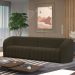 Sofá Decorativo Sala de Estar 252cm Adam 3 Lugares Veludo Marrom G45 - Gran Belo