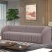 Sofá Decorativo Sala de Estar 252cm Adam 3 Lugares Veludo Rosê G45 - Gran Belo