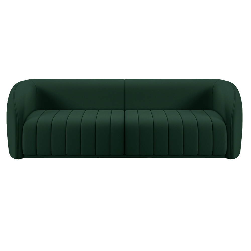 Sofá Decorativo Sala de Estar 292cm Adam 4 Lugares Veludo Verde G45 - Gran Belo