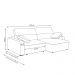 Sofá Decorativo Sala de Estar Ibiza  2 Lugares 200cm Reclinável e Retrátil Bouclê Bege G89 - Gran Belo