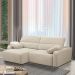 Sofá Decorativo Sala de Estar Ibiza 2 Lugares 200cm Reclinável e Retrátil Bouclê Bege Claro G89 - Gran Belo