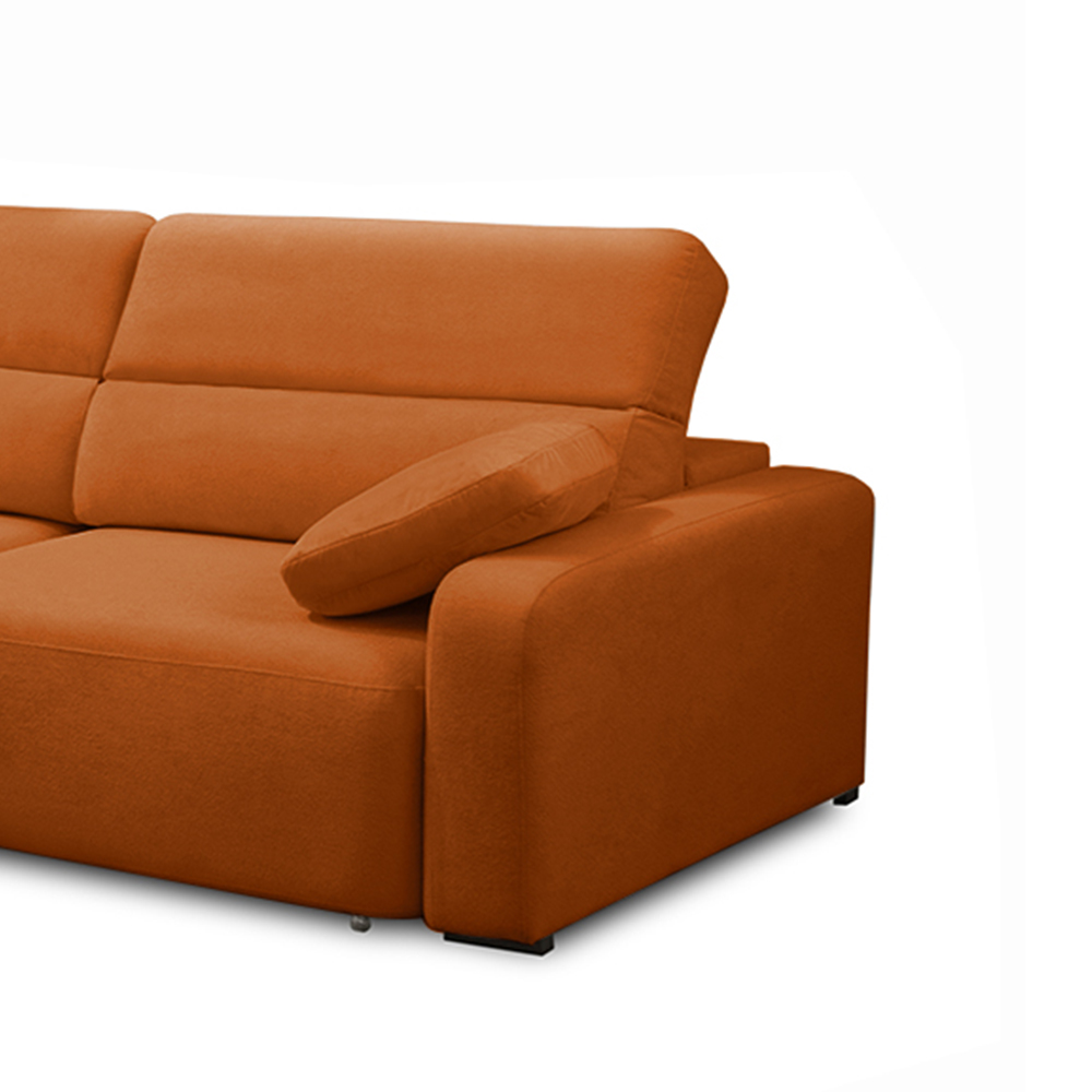 Sofá Decorativo Sala de Estar Ibiza 2 Lugares 200cm Reclinável e Retrátil Bouclê Terracota G89 - Gran Belo