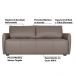 Sofá Decorativo Sala de Estar Lily 2 Lugares 160cm Couro Cimento G34 - Gran Belo