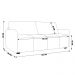 Sofá Decorativo Sala de Estar Lily 2 Lugares 180cm Couro Café G34 - Gran Belo