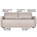 Sofá Decorativo Sala de Estar Lily 2 Lugares 180cm Couro Off White G34 - Gran Belo