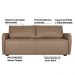 Sofá Decorativo Sala de Estar Lily 3 Lugares 200cm Couro Bege G34 - Gran Belo