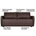 Sofá Decorativo Sala de Estar Lily 3 Lugares 200cm Couro Café G34 - Gran Belo