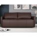 Sofá Decorativo Sala de Estar Lily 3 Lugares 220cm Couro Café G34 - Gran Belo