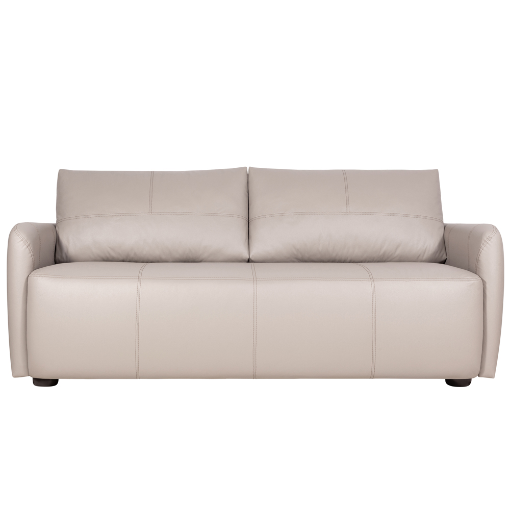 Sofá Decorativo Sala de Estar Lily 3 Lugares 220cm Couro Off White G34 - Gran Belo