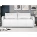 Sofá Decorativo Sala de Estar Lily 3 Lugares 240cm Couro Branco G34 - Gran Belo