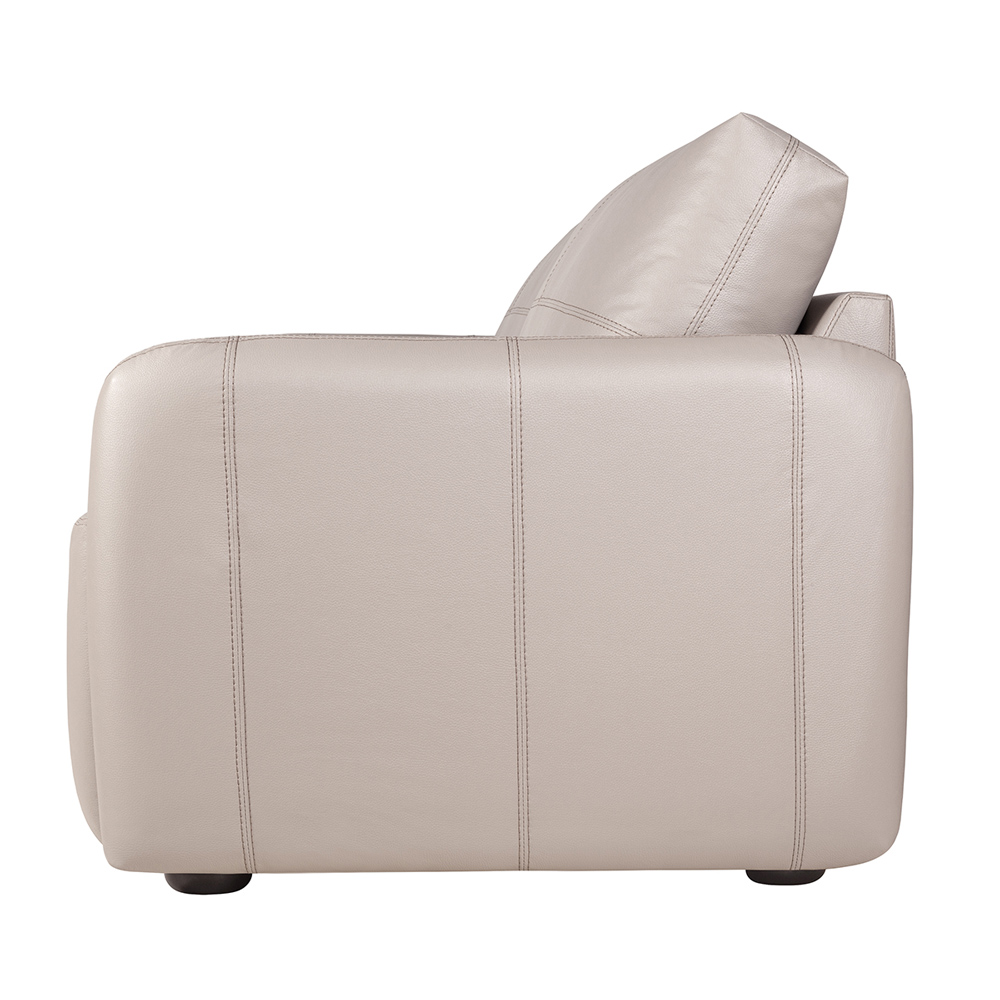 Sofá Decorativo Sala de Estar Lily 3 Lugares 240cm Couro Off White G34 - Gran Belo