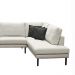 Sofá Decorativo Sala de Estar Osaka 310cm Modulado em U com Almofadas Pés em Madeira Linho Off White G89 - Gran Belo