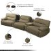 Sofá Decorativo Swift c/Porta Copos Baú Cooler Reclinável Retrátil Linho Castor G81 - Gran Belo