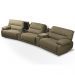 Sofá Decorativo Swift c/Porta Copos Baú Cooler Reclinável Retrátil Linho Castor G81 - Gran Belo