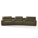 Sofá Decorativo Swift c/Porta Copos Baú Cooler Reclinável Retrátil Linho Castor G81 - Gran Belo
