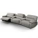 Sofá Decorativo Swift c/Porta Copos Baú Cooler Reclinável Retrátil Linho Cinza G81 - Gran Belo