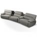 Sofá Decorativo Swift c/Porta Copos Baú Cooler Reclinável Retrátil Linho Cinza G81 - Gran Belo