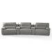 Sofá Decorativo Swift c/Porta Copos Baú Cooler Reclinável Retrátil Linho Cinza G81 - Gran Belo