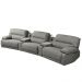 Sofá Decorativo Swift c/Porta Copos Baú Cooler Reclinável Retrátil Linho Cinza G81 - Gran Belo